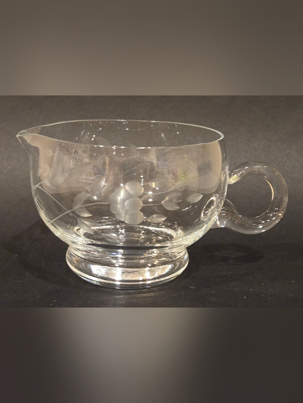 Vintage Princess House Heritage Crystal Creamer Pitcher with Handle